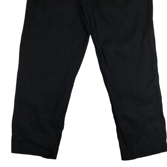 Athleta Linen Pant Womens Large Black Linen Drawstring Relaxed Fit Pant - Picture 9 of 13